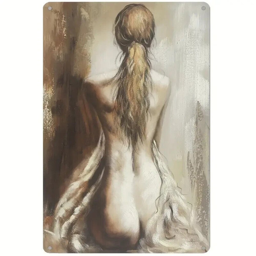 Elegant Woman Artistic Nude Novelty Vintage 12" x 8" Metal Sign NEW! Home & Garden:Home Décor:Plaques & Signs Style Your Walls